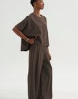 Easy T-Shirt - Spigato, Dark Taupe