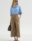 Batwing Turtleneck Oversized Shirt, Cielo