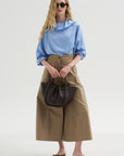 Batwing Turtleneck Oversized Shirt, Cielo