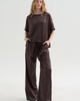 Easy T-shirt Crepe Satin, Black Wood