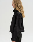 Batwing Turtleneck Oversized T-Shirt, Black