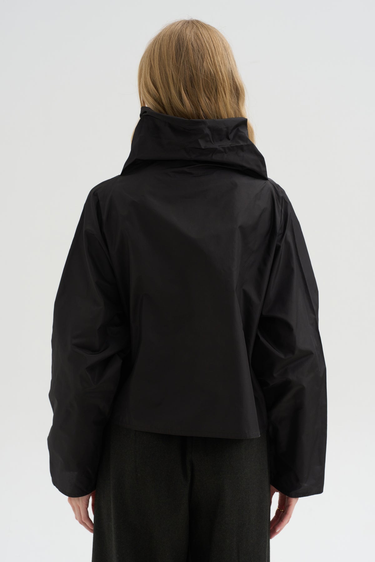 Batwing Turtleneck Oversized T-Shirt, Black