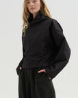 Batwing Turtleneck Oversized T-Shirt, Black