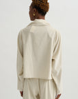 Batwing Turtleneck Oversized Shirt, White
