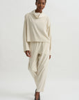 Batwing Turtleneck Oversized Shirt, White