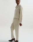 Batwing Turtleneck Oversized Shirt, White