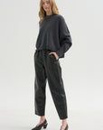 Carrot Pants Nappa, Charcoal