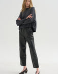 Carrot Pants Nappa, Charcoal