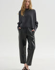 Carrot Pants Nappa, Charcoal
