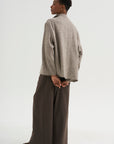 Medium Jacket with Cimossa - Herringbone, Marron