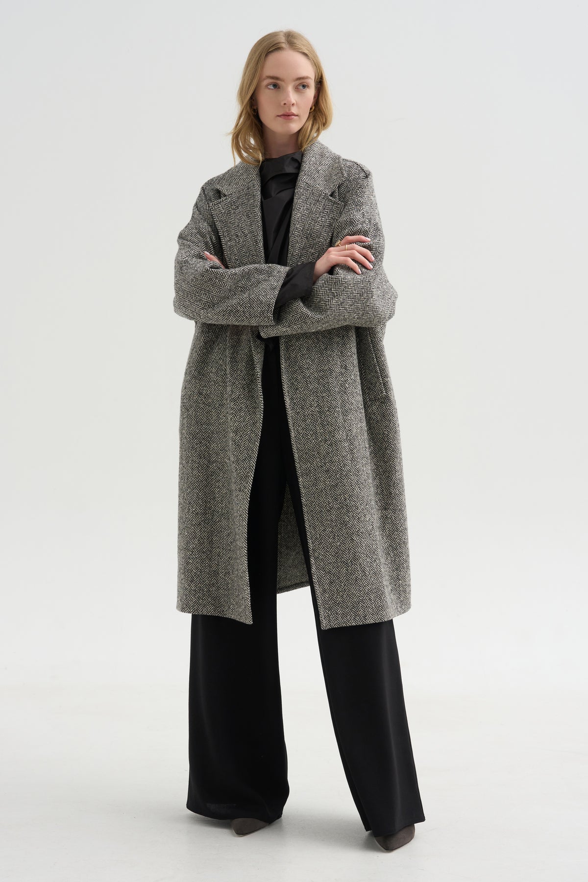 Oversized Coat, Black &amp; White