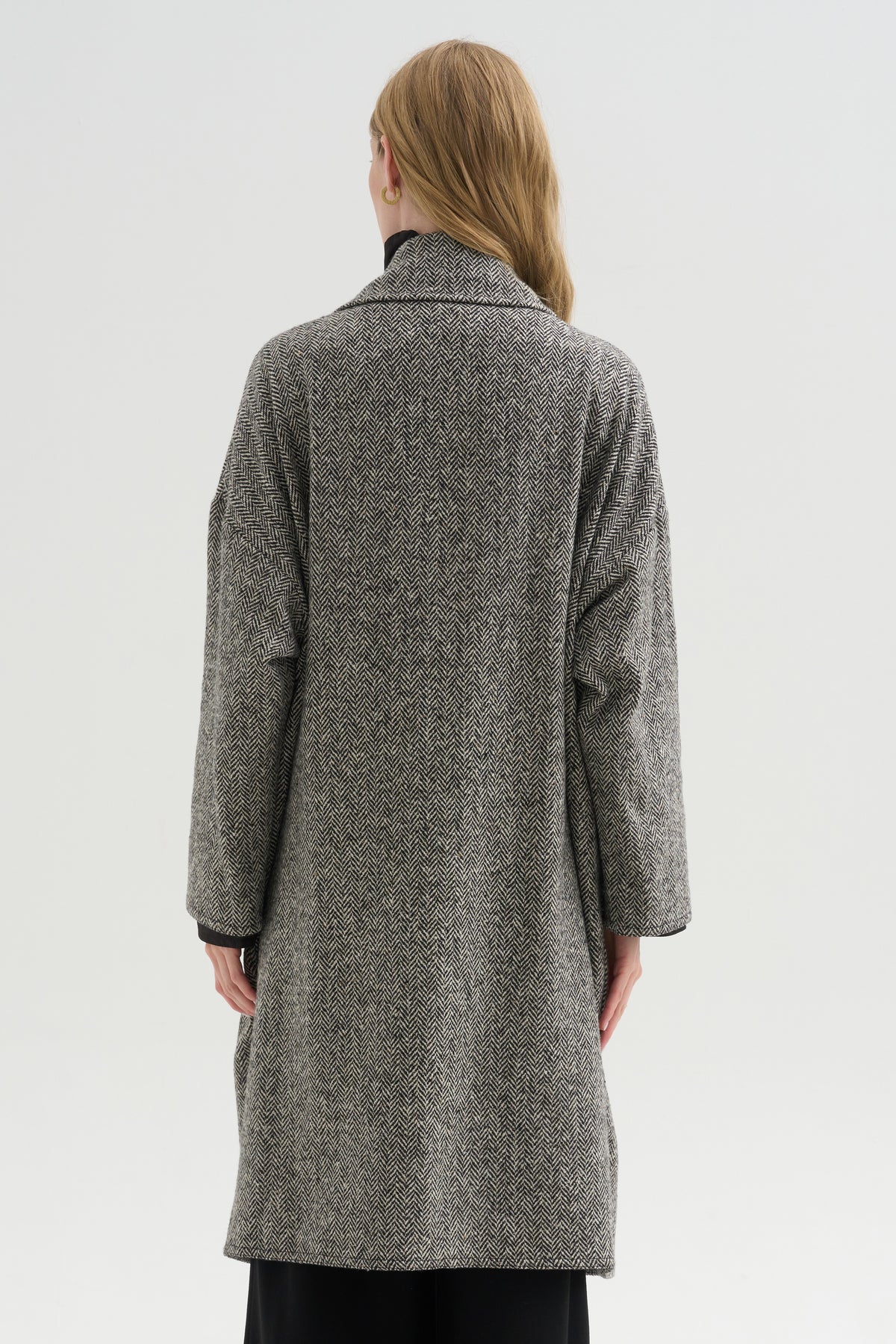 Oversized Coat, Black &amp; White