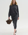 Knitwear Skirt, Titanio