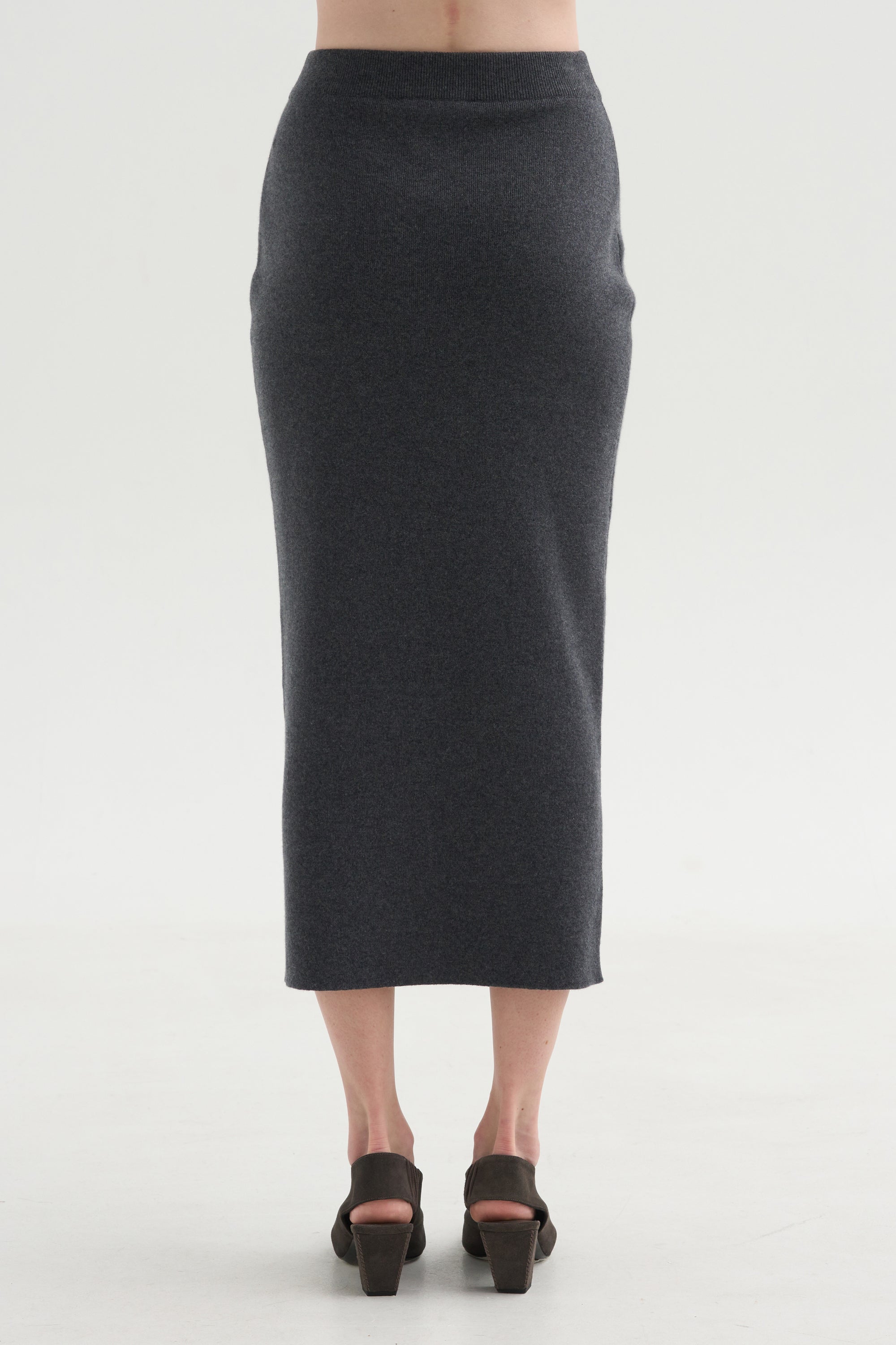 Knitwear Skirt, Titanio