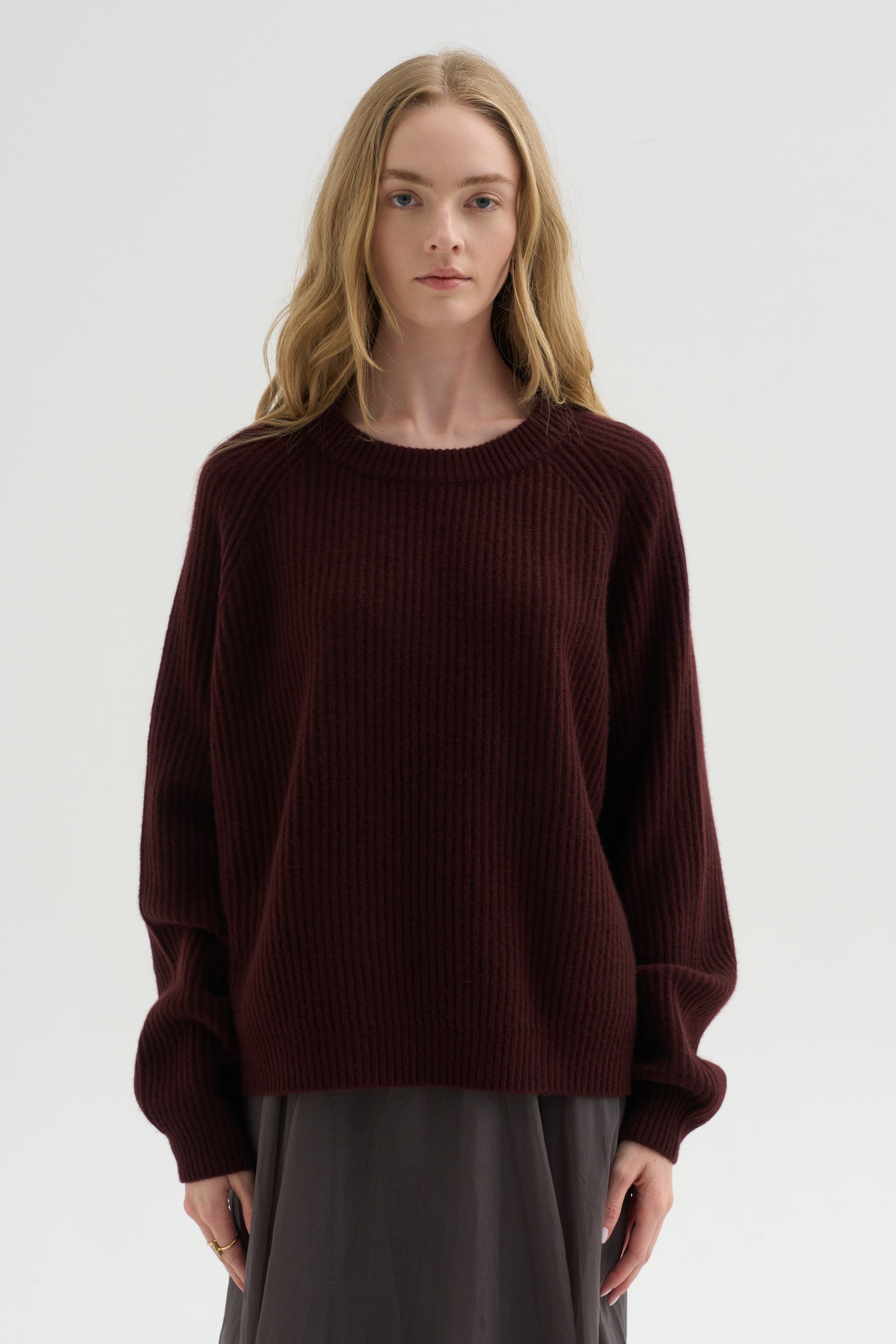 Crewneck Raglan Sweater, Bakelite