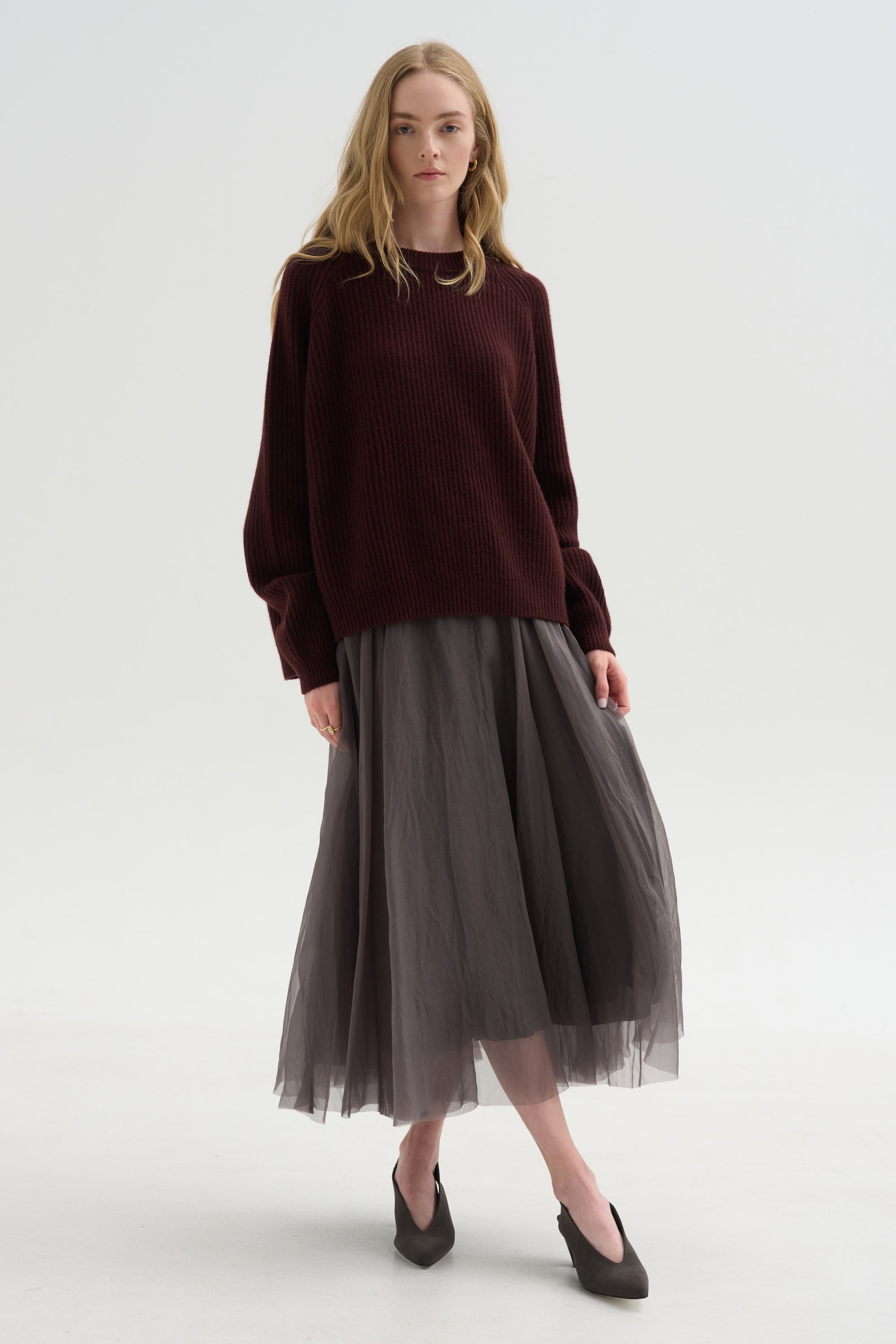 Crewneck Raglan Sweater, Bakelite