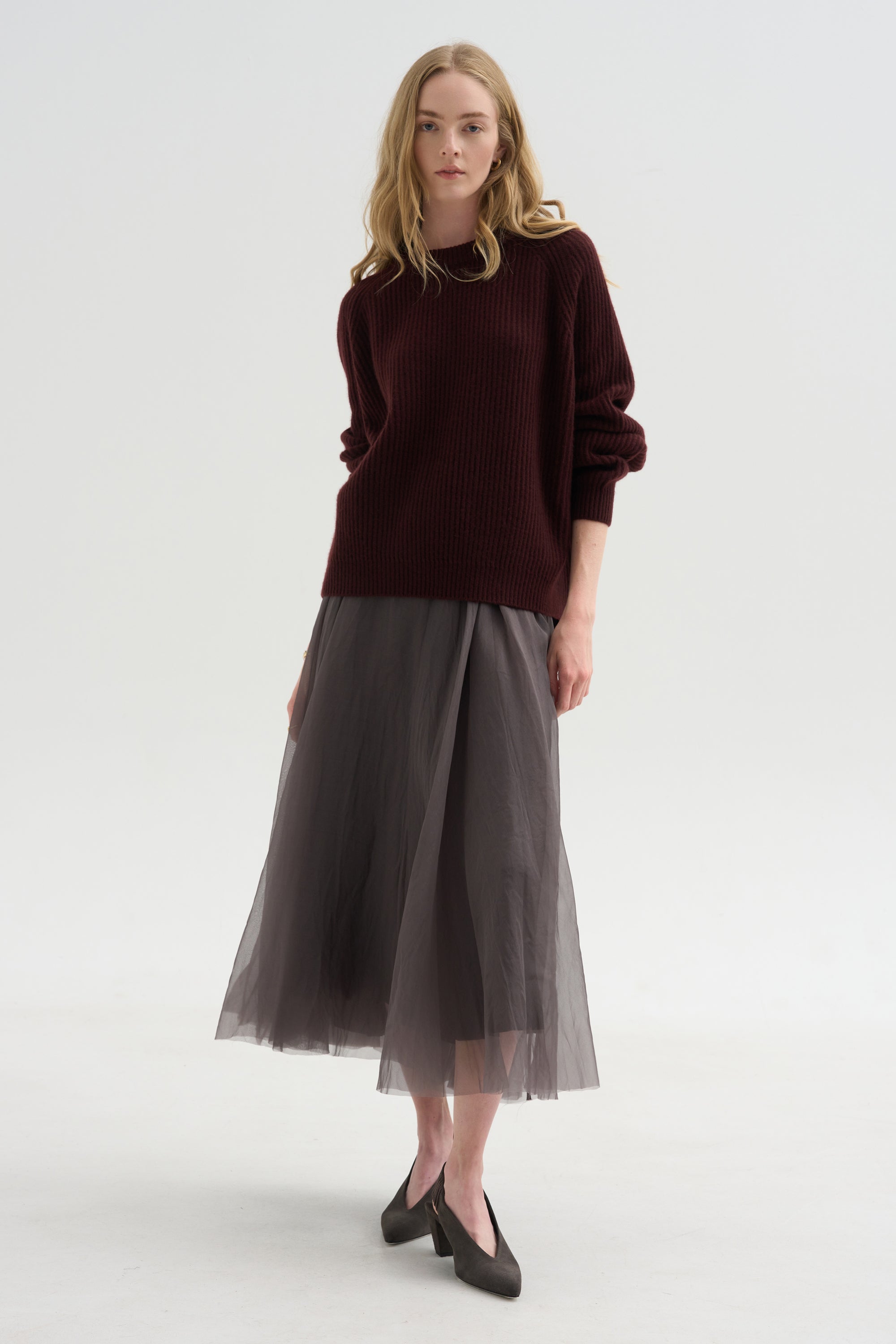 Crewneck Raglan Sweater, Bakelite