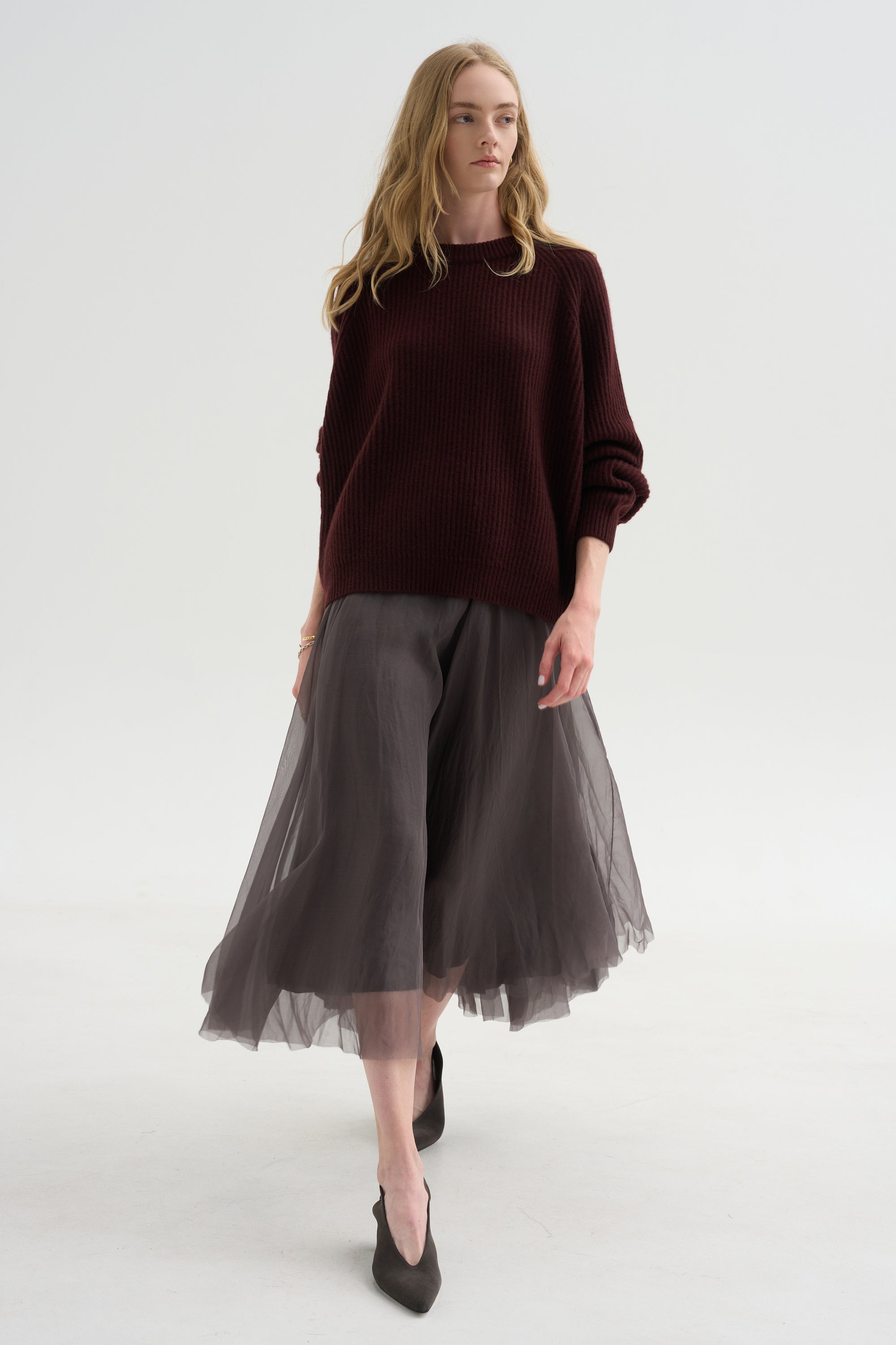 Crewneck Raglan Sweater, Bakelite