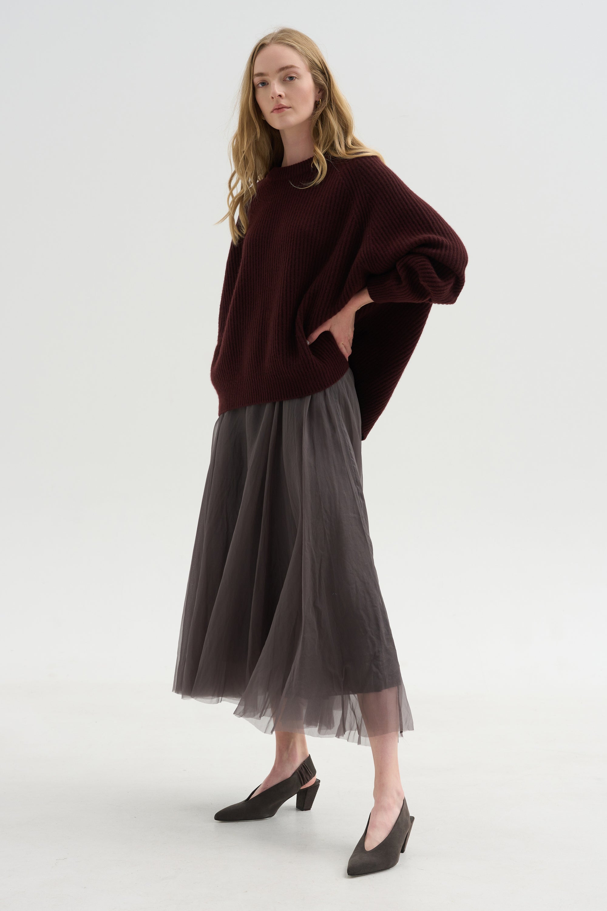 Crewneck Raglan Sweater, Bakelite