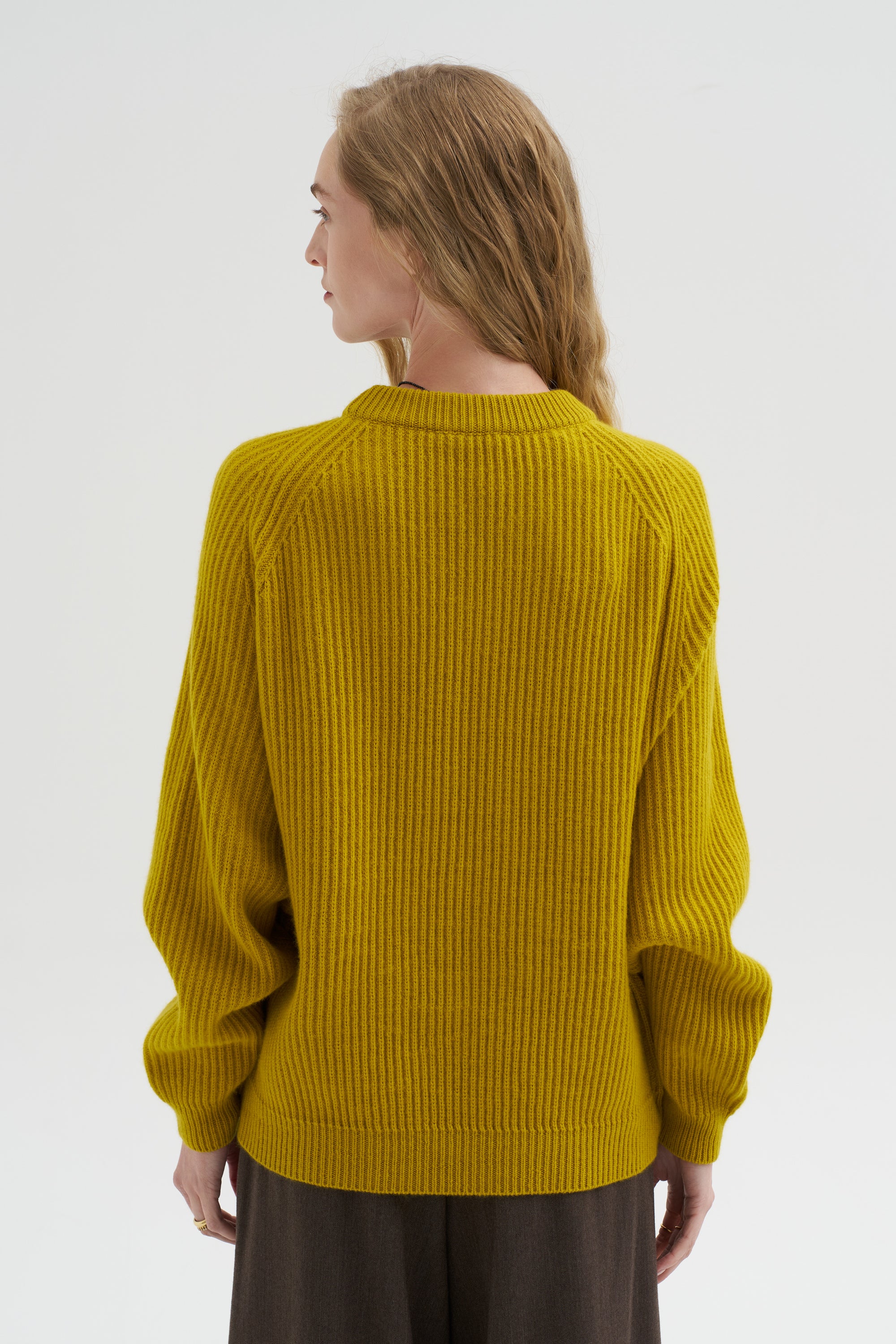 Crew Neck Raglan Sweater, Turmeric