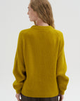 Crew Neck Raglan Sweater, Turmeric