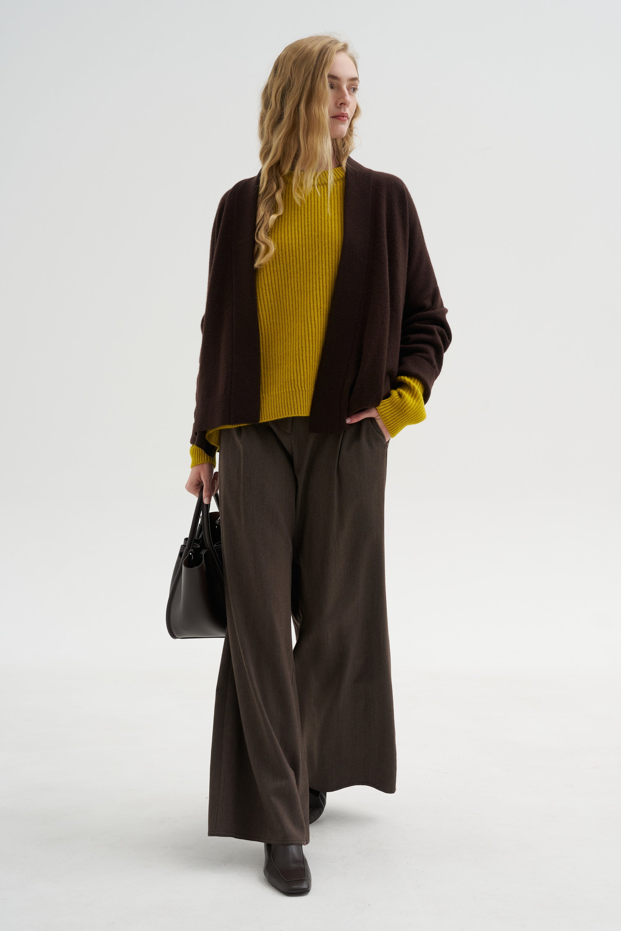 Crew Neck Raglan Sweater, Turmeric