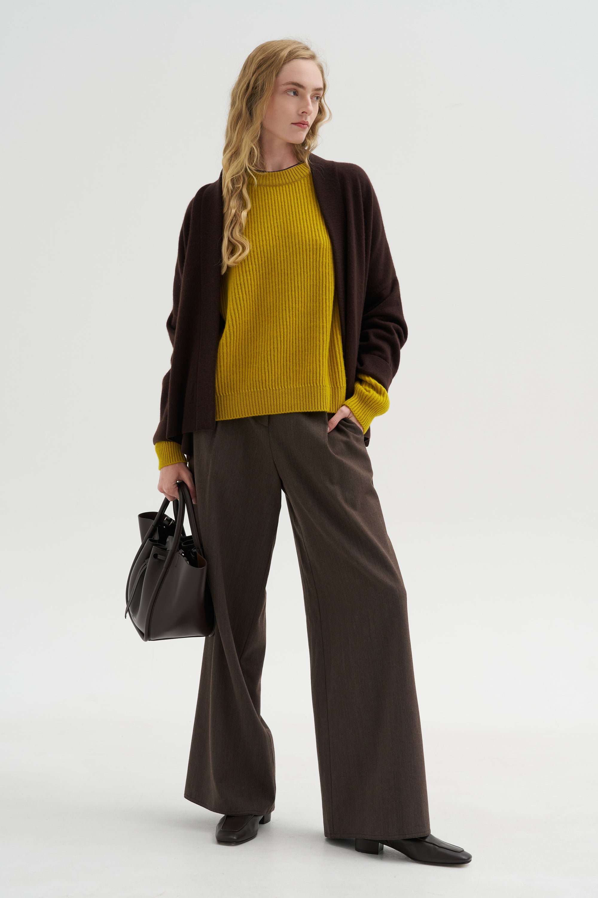 Crew Neck Raglan Sweater, Turmeric