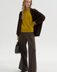 Crew Neck Raglan Sweater, Turmeric