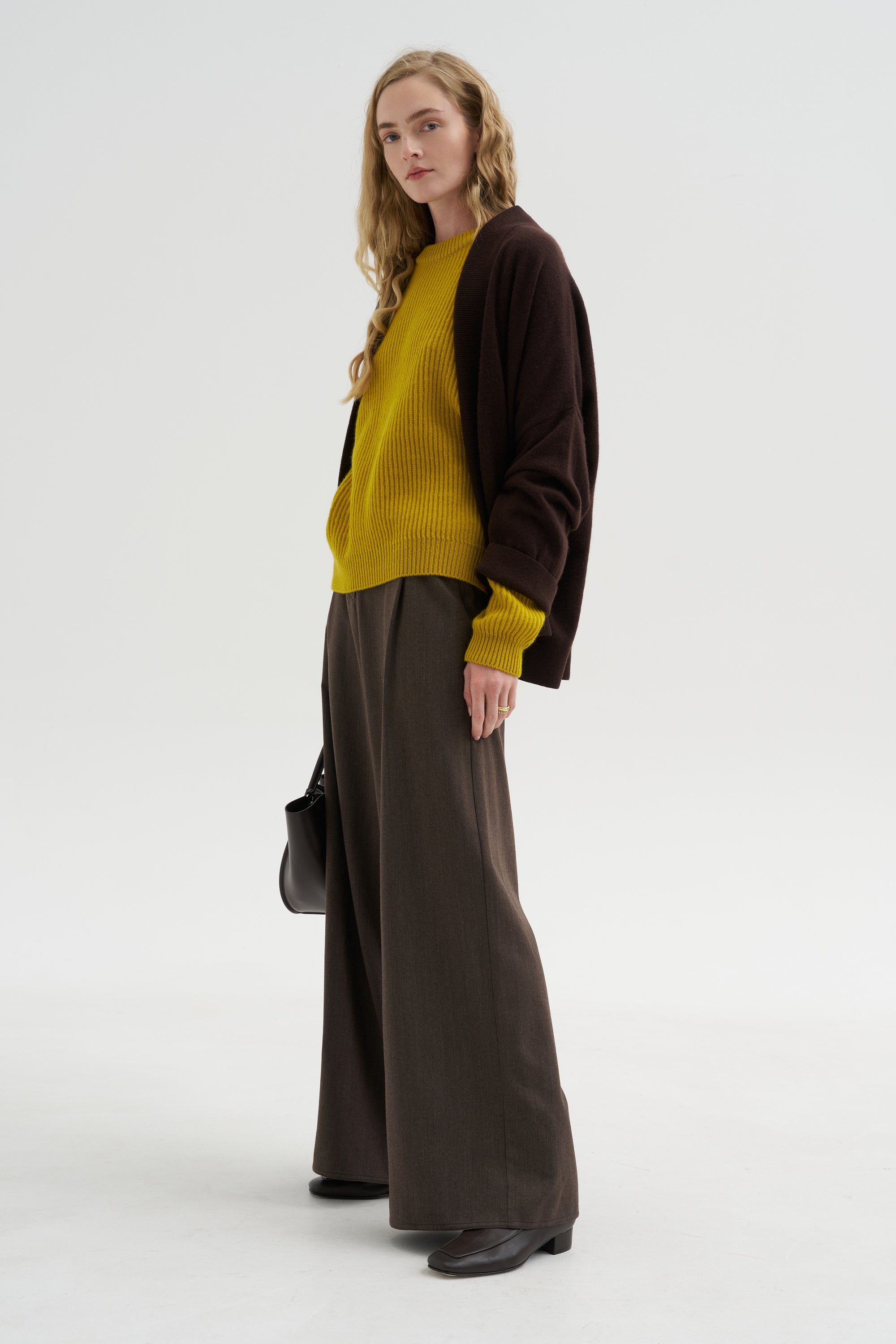 Crew Neck Raglan Sweater, Turmeric