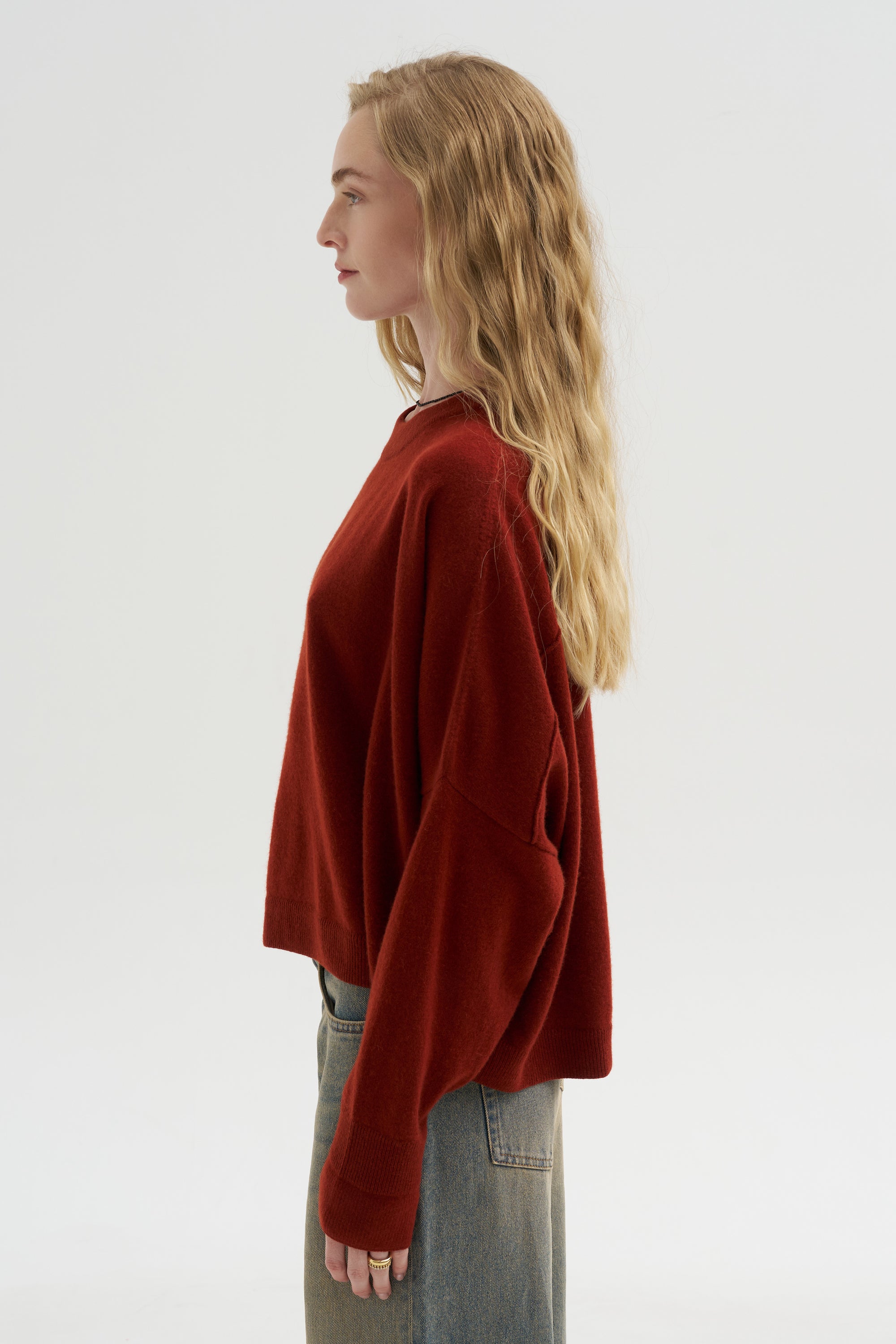 Iconic Crew Neck Sweater, Saffron