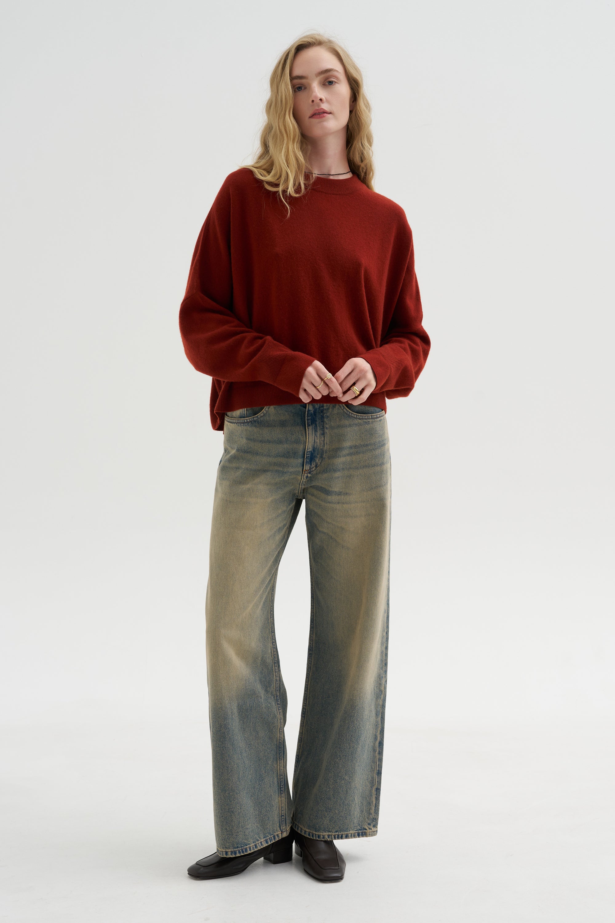 Iconic Crew Neck Sweater, Saffron