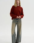 Iconic Crew Neck Sweater, Saffron