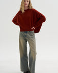 Iconic Crew Neck Sweater, Saffron