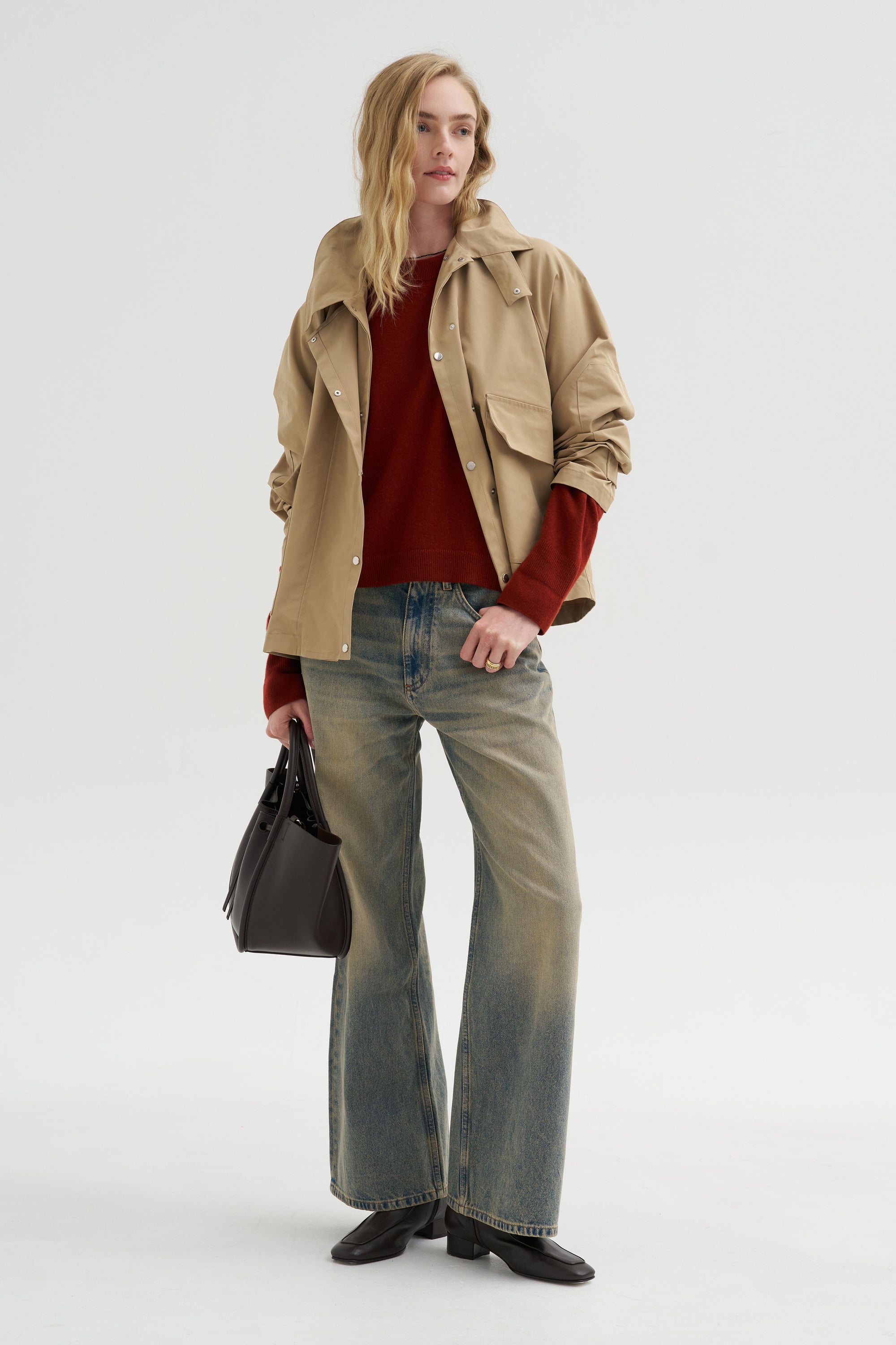 Iconic Crew Neck Sweater, Saffron