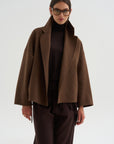 Turtleneck Raglan Sweater, Chocolate