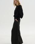 Long Sleeve Blouse Sweater, Black