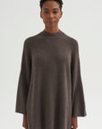 Boxy Crewneck Sweater, Dark Taupe