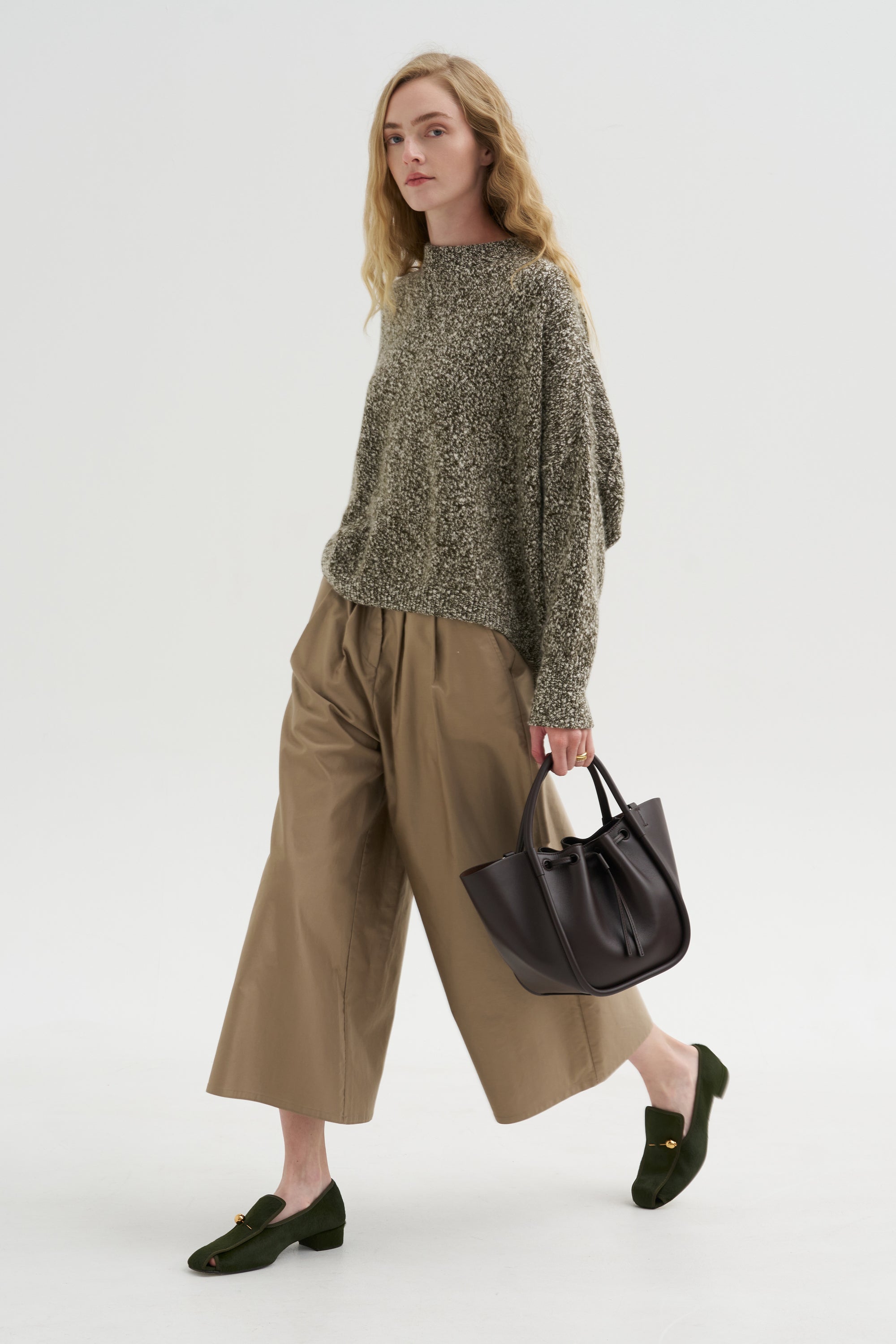Iconic Crew Neck Sweater, Moss