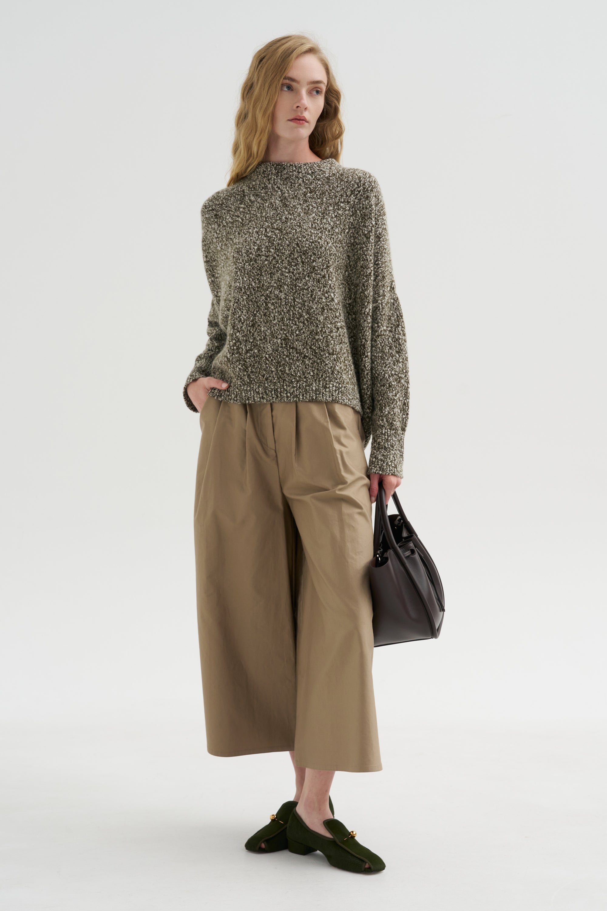 Iconic Crew Neck Sweater, Moss