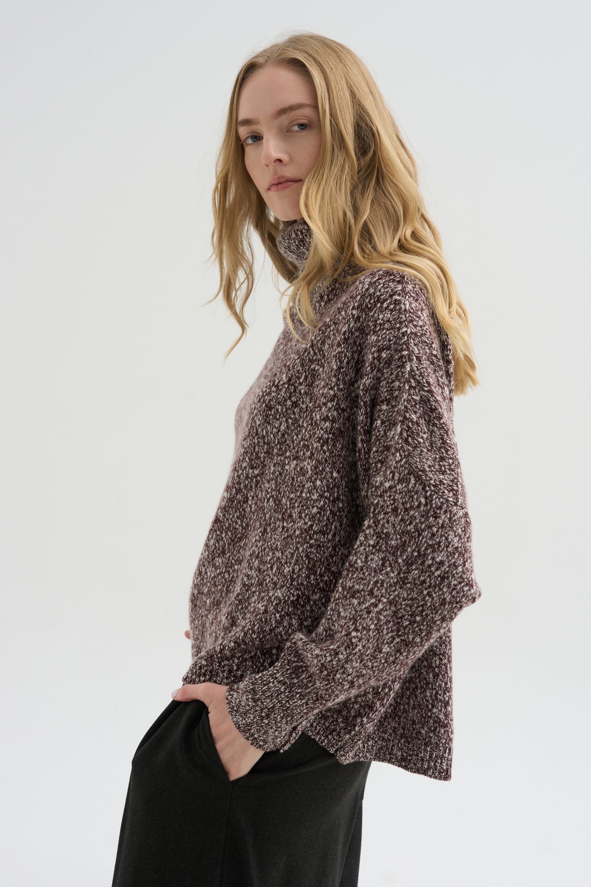 Iconic Turtleneck Sweater, Wine