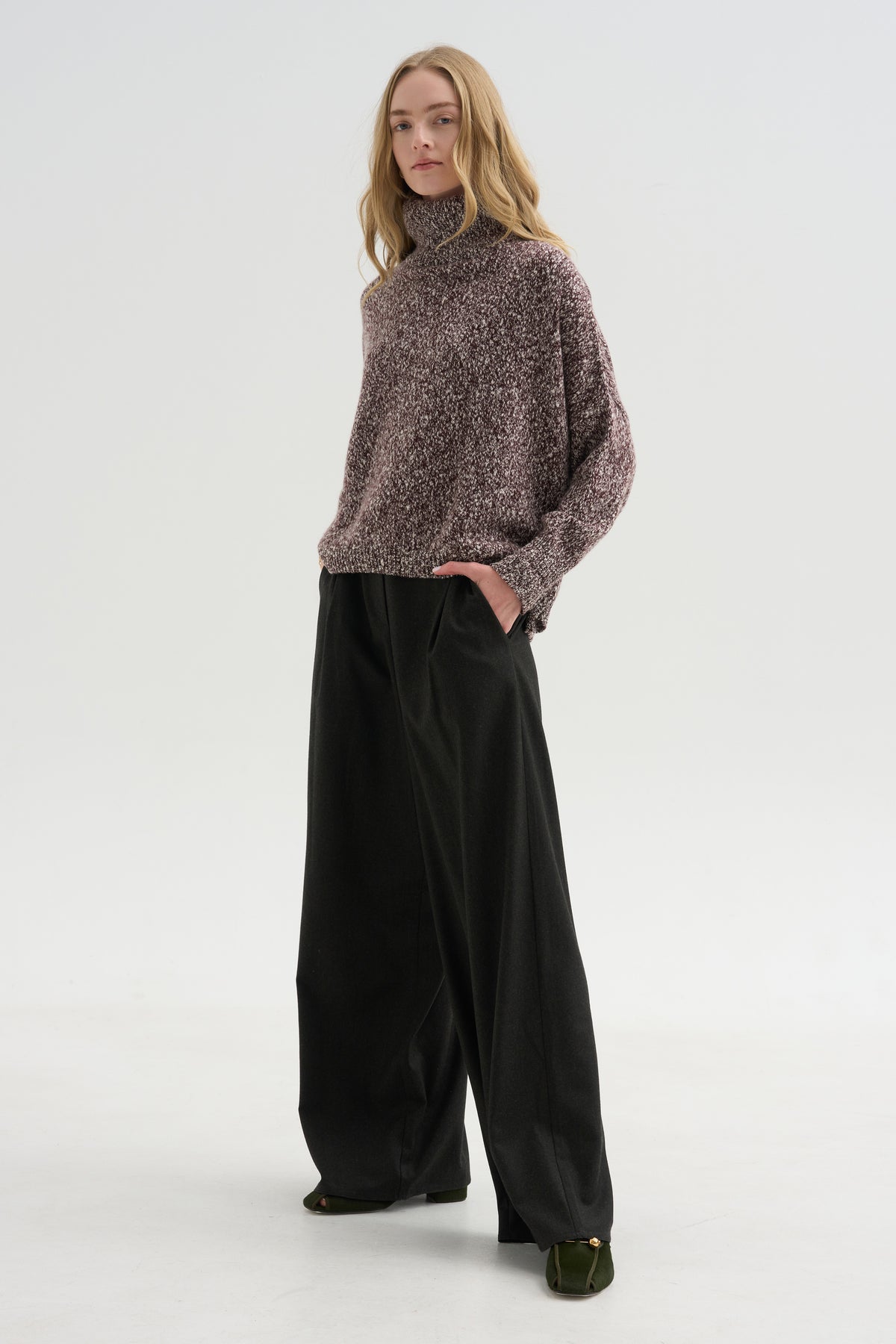 Iconic Turtleneck Sweater, Wine