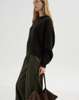 Crew Neck Raglan Sweater