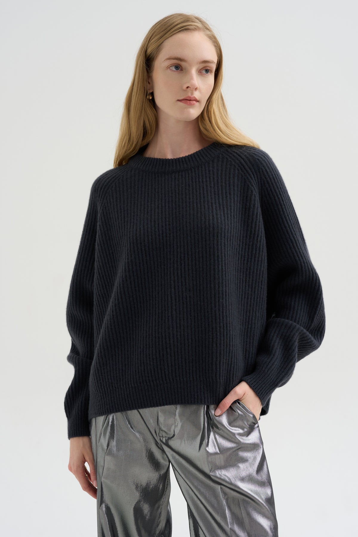 Crew Neck Raglan Sweater
