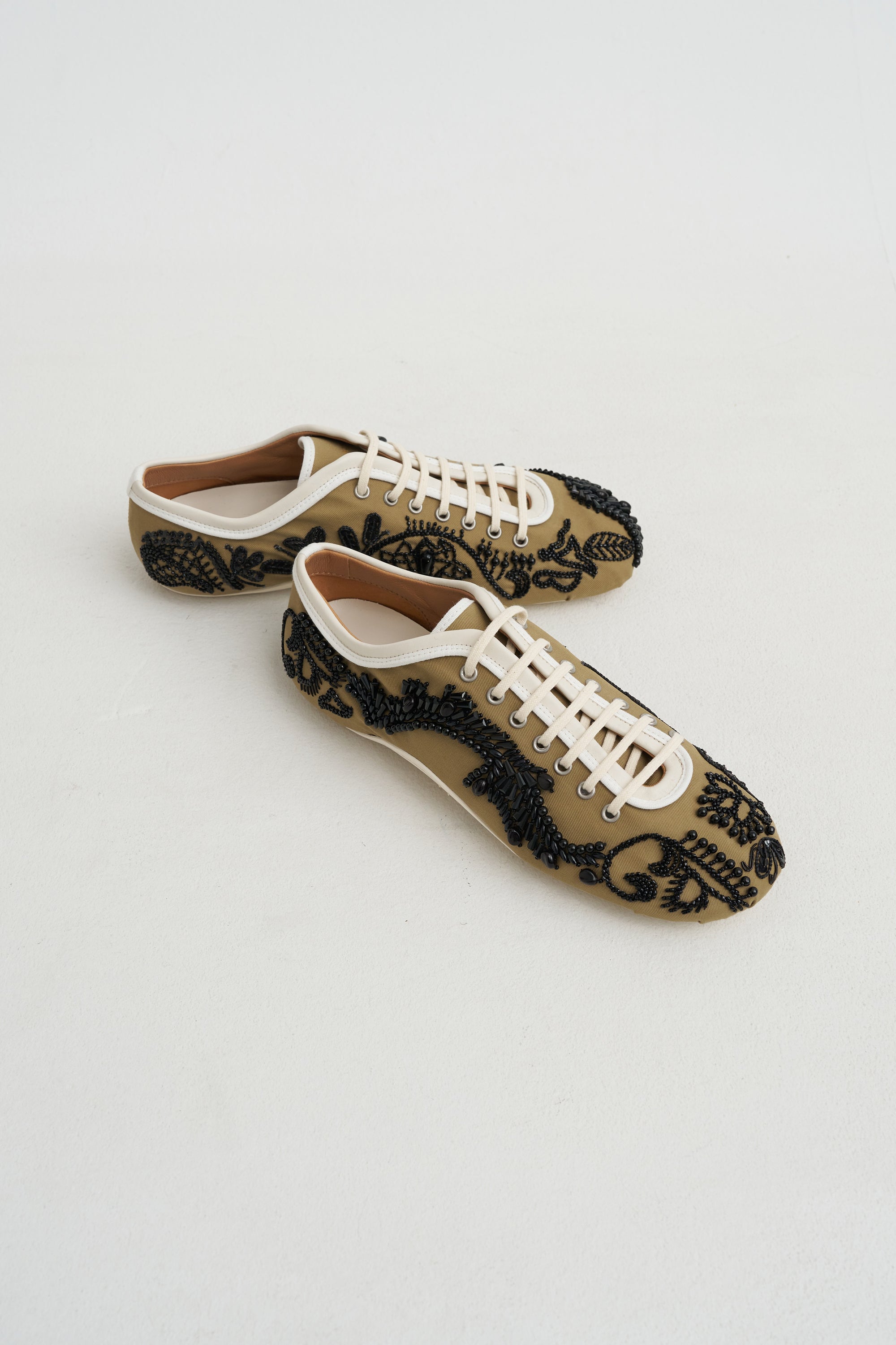 Beaded Sneaker, Camel
