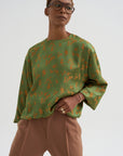 Floral Jacquard Top, Light Green