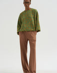 Floral Jacquard Top, Light Green