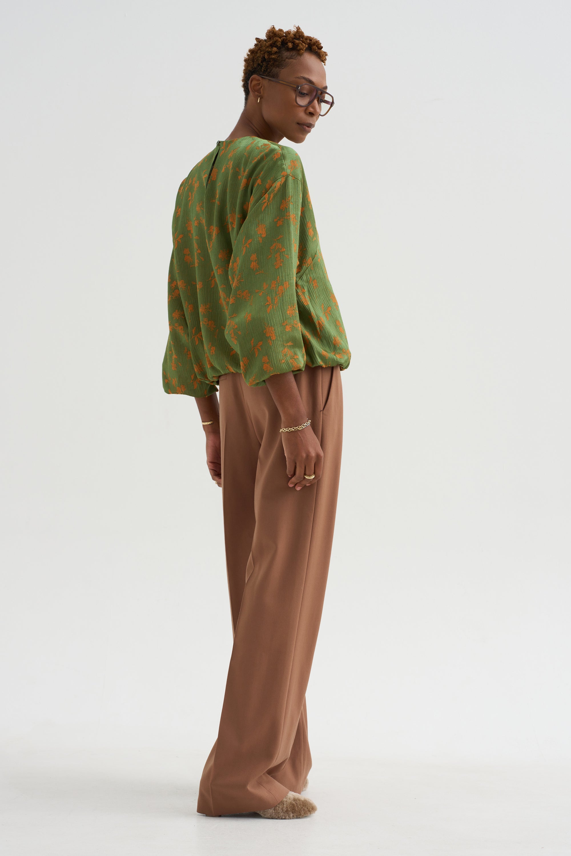 Floral Jacquard Top, Light Green