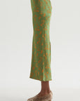 Floral Jacquard Skirt, Light Green
