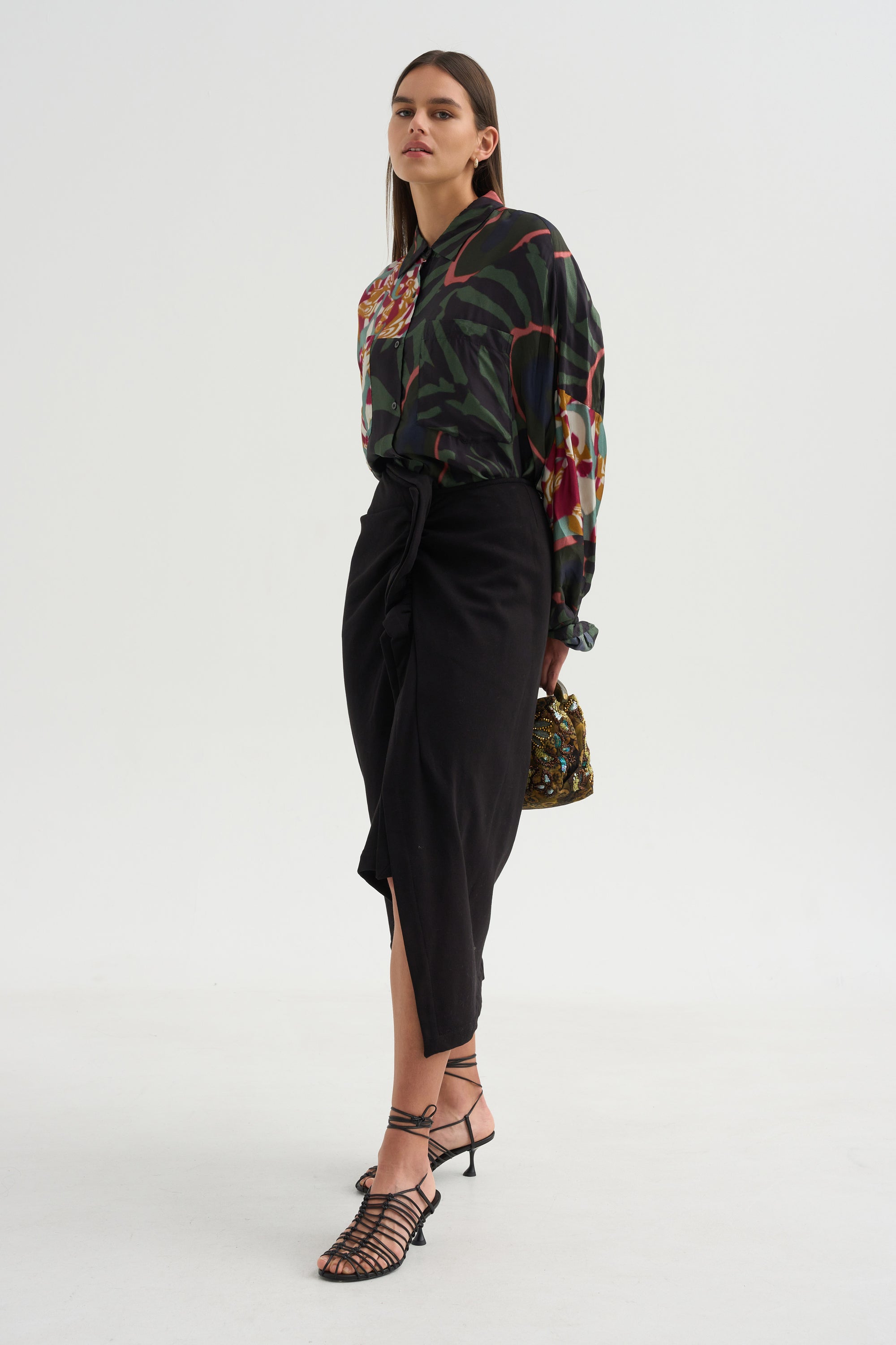 Ruffle Skirt, Black