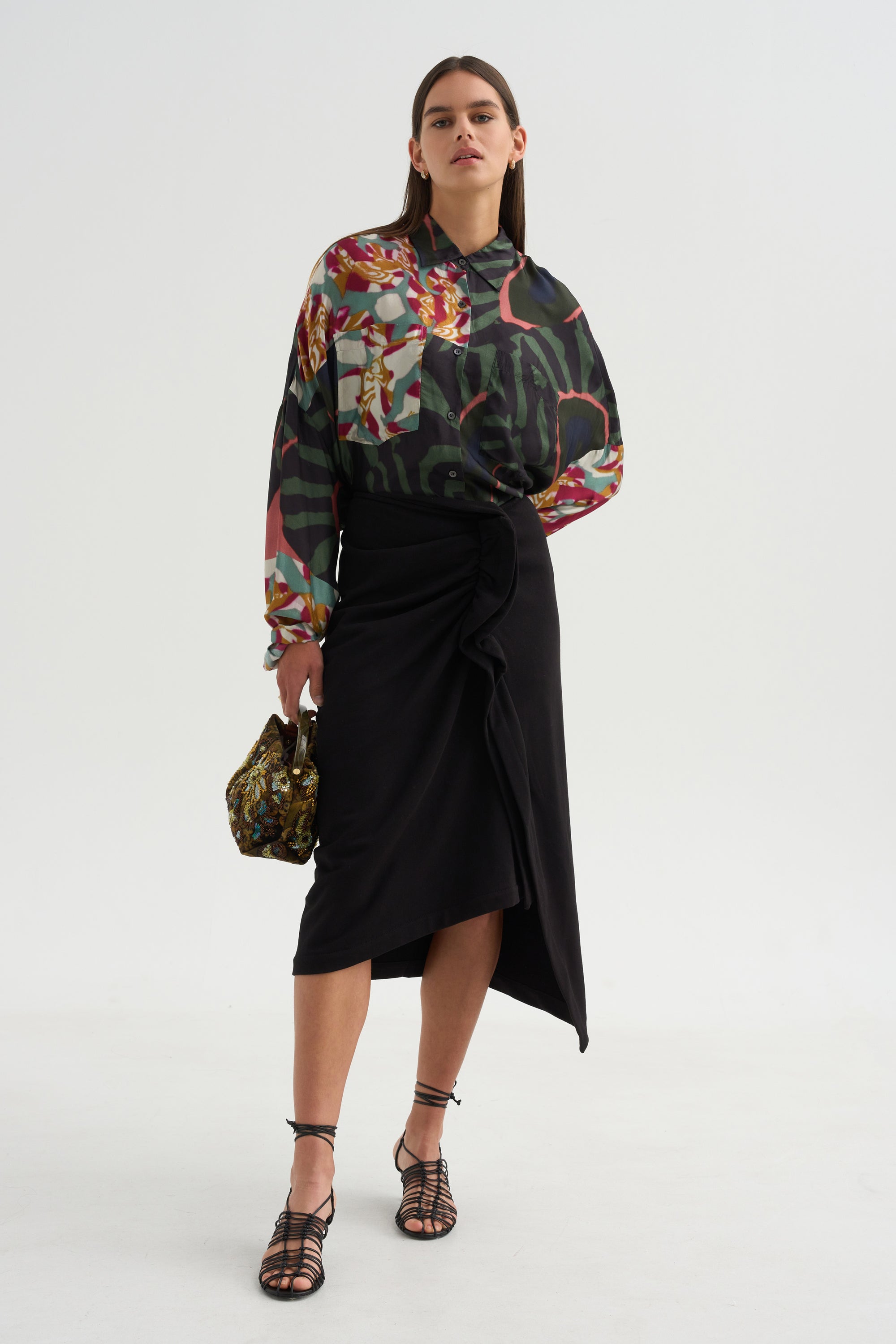 Ruffle Skirt, Black